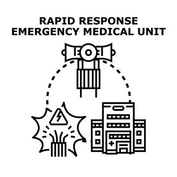Fast emergency medical response system concept Stock Illustration