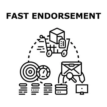 Fast endorsement concept vector illustration for business Stock Illustration