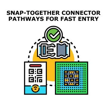 Fast entry system connecting digital access points Stock Illustration