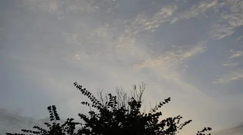 Fast evening clouds time lapse Stock Footage 58587611
