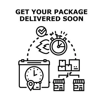 Fast express package delivery service concept Illustrazione stock