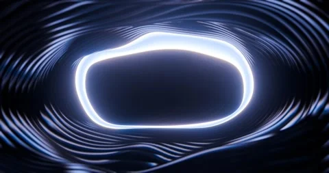 Fast fickerng ring light inside organic tunnel. Energy Vj loop Stock Footage 269541516