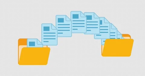 Fast file transfer, quick torrent of copying data from folder to folder Stock Footage 289879468