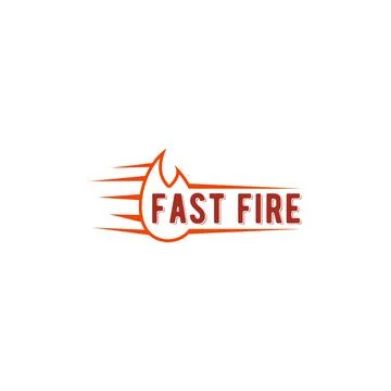 Fast fire icon logo design inspiration Stock Illustration