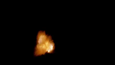 Fast Firing Impact Spark Explosion VFX Overlay On Black Stock Footage 335911608