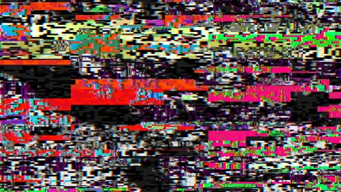 Fast Flickering Pixel Flow Digital Noise Abstract Background Stock Footage 127603269