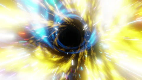Fast flight through a black hole abstraction Stock Footage 203929121