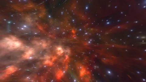 A fast flight through starry wormhole 3d 4k animation Stock Footage 217384528