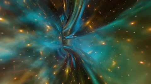A fast flight through wormhole or time and space 3d 4k animation Stock Footage 196795516