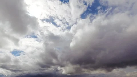 Fast floating clouds in the blue sky. cloudy time lapse Stock Footage 133985787
