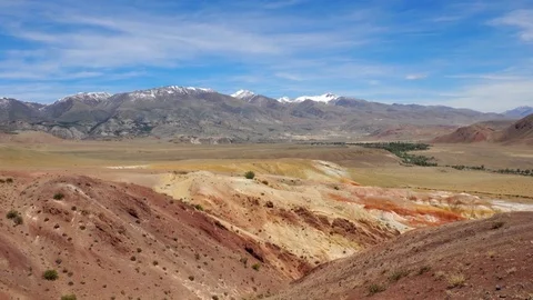 Fast floating clouds over the mountain. Stock Footage 77162909