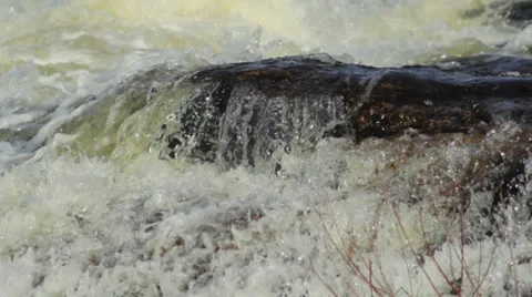 Fast flow of mountain river Stock Footage 37271225