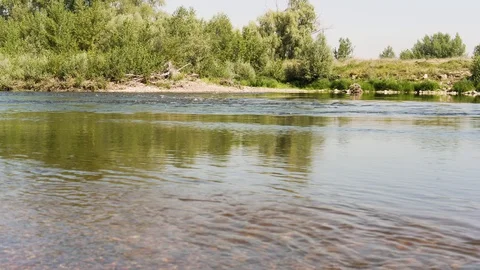 Fast flow of the river 库存影片 94385770