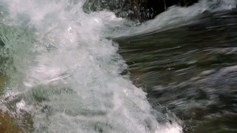 Fast flow water forms a foam Stock-Footage 88481759
