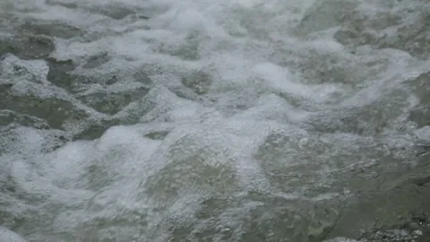 Fast flowing mountain river water Stock Footage 297713749