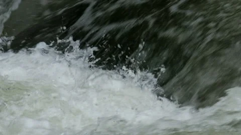 Fast flowing mountain river water Видео 297715114