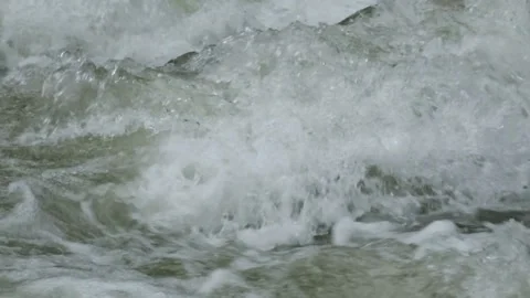 Fast flowing mountain river water Stock-Footage 297715393