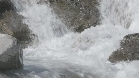 Fast Flowing Rapids, 4K, CLog Stock Footage 198765398