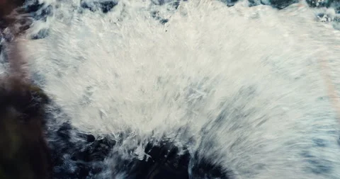 Fast flowing river. cinematic looking river background Video stock 302280813