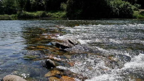 Fast flowing river Stock Footage 112066675