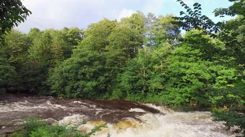 Fast flowing river Stock Footage 138304032