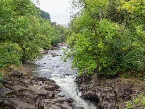 Fast flowing river Stock Photos