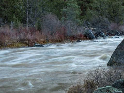 Fast flowing river Stock Photos