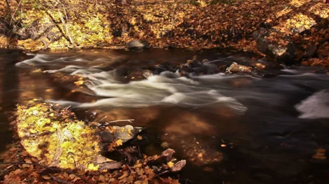 Fast flowing river rapids - 4K Ultra HD time lapsed Video stock 36543376