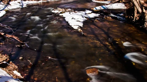 Fast flowing river rapids - 4K Ultra HD time lapsed Video stock 36558239