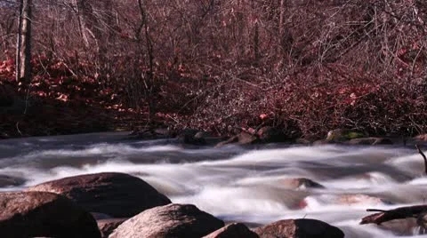 Fast flowing river rapids-Time Lapse Stock Footage 8997160