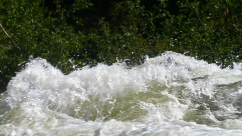 Fast flowing river surface Stock Footage 245820076