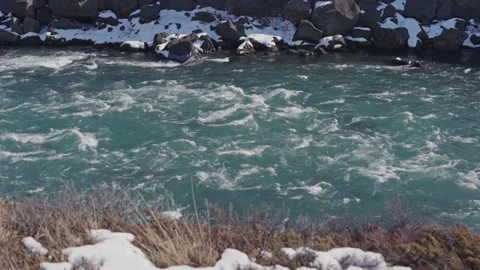 Fast flowing river water. Stock Footage 308570236