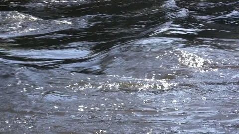 Fast Flowing Sparkling River Slowmotion Stock Footage 74401664