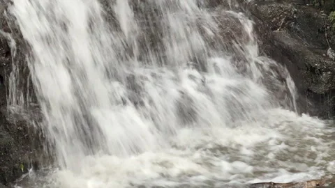 Fast flowing water running down a stream Stock-Footage 327155842