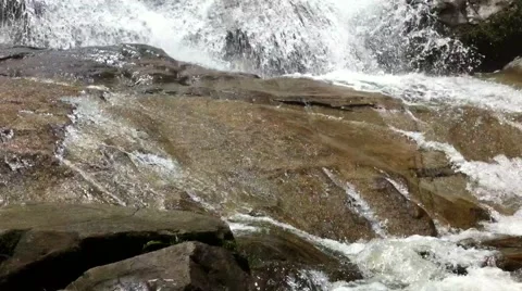 Fast Flowing Water At Waterfall Stock Footage 40265420