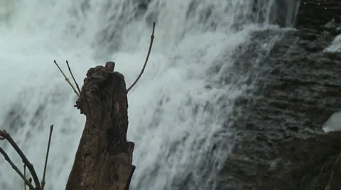 Fast Flowing Waterfall Stock Footage 982745