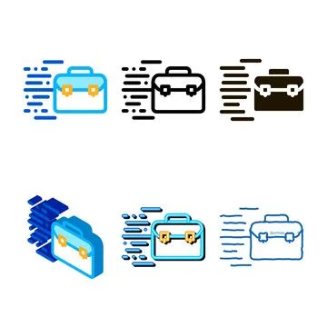 Fast fly case icon vector variations outline Stock Illustration