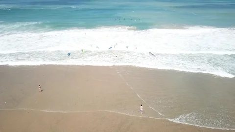 Fast fly towards sufurs Biarritz Stock Footage 96594726