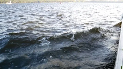 Fast flying above the water Stock Footage 80357012