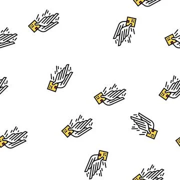 Fast flying free shipping vector seamless pattern Illustrazione stock