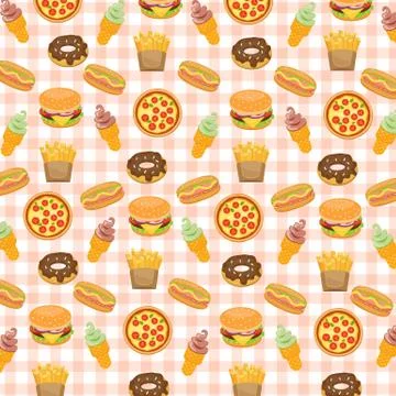 Fast food background. Иллюстрация