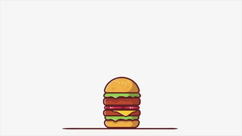 Fast Food Burger Falling Video stock 283890882