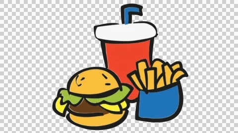 animated burger and fries