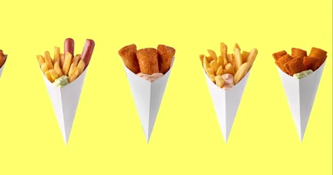 Fast food close-up Stock Footage 134838704