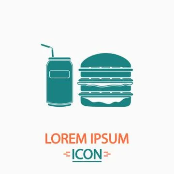 Fast food computer symbol Illustrazione stock