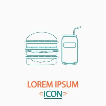 Fast food computer symbol 스톡 일러스트