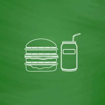 Fast food computer symbol Stock Illustration