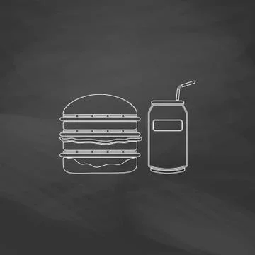 Fast food computer symbol Stock Illustration