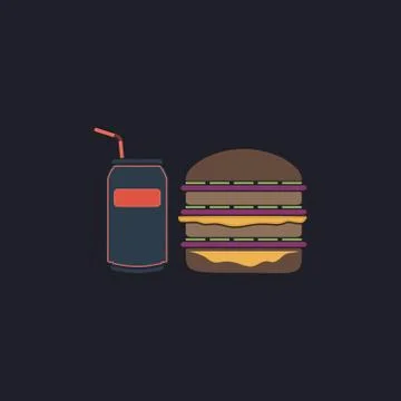 Fast food computer symbol Illustrazione stock