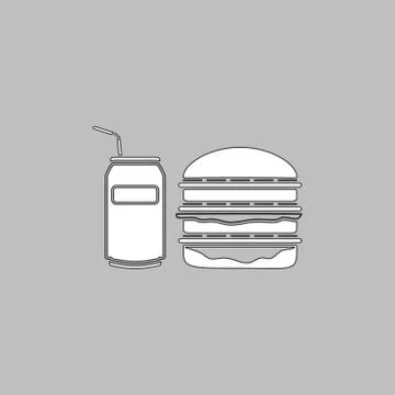 Fast food computer symbol Stock Illustration